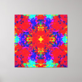 Levendige heldere kleuren Patroon Art Canvas Afdruk