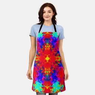 Levendige heldere kleuren Patroon Art Schort