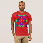 Levendige heldere kleuren Patroon Art T-shirt (Voorkant volledig)