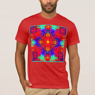 Levendige heldere kleuren Patroon Art T-shirt