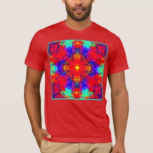 Levendige heldere kleuren Patroon Art T-shirt (Voorkant)