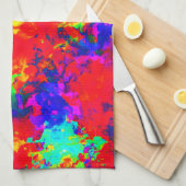 Levendige heldere kleuren Patroon Art Theedoek (Quarter Fold)