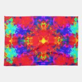 Levendige heldere kleuren Patroon Art Theedoek (Horizontaal)