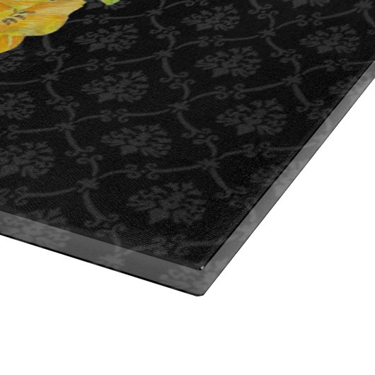 Levendige, heldere lentevloeren met zwarte Damask Snijplank (Hoek)