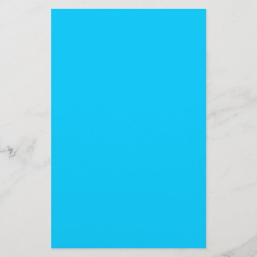 Levendige Hemelblauwe Effen Kleur Briefpapier (Voorkant)