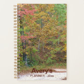 Levendige herfst bladeren Mountain Road Custom Planner (Voorkant)