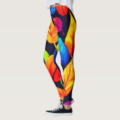 Levendige herfst bladeren patroon leggings (Links)