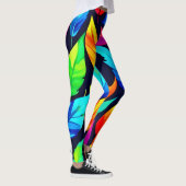 Levendige herfst bladeren patroon leggings (Rechts)