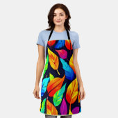 Levendige herfst bladeren patroon schort (Gedragen)