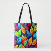 Levendige herfst bladeren patroon tote bag (Voorkant)