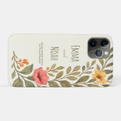 Levendige herfst botanische bloemstuk aangepast Case-Mate iPhone case (Achterkant (horizontaal))