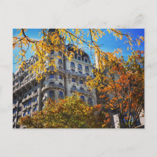 Levendige herfst laat de New York NYC-architectuur Briefkaart