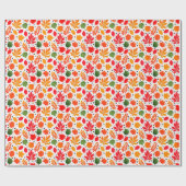 Levendige herfst laat een veelkleurig patroon acht cadeaupapier (Vlak)