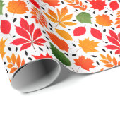 Levendige herfst laat een veelkleurig patroon acht cadeaupapier (Rol Hoek)