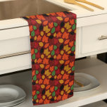 Levendige herfst laat een veelkleurig patroon acht theedoek<br><div class="desc">Ideaal voor herfst cadeaus en gelegenheden,  dit levendige,  veelkleurige blaadjespatroon zal zeker uw keuken vrolijk maken.</div>