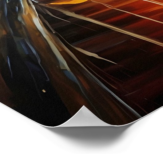 Levendige herfst regenachtige herfstbladeren poster (Hoek)