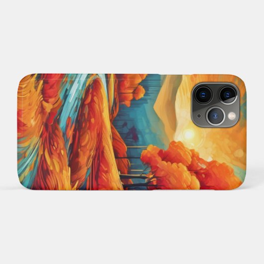 Levendige Herfst River Scene Case-Mate iPhone Case (Achterkant (horizontaal))