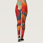 Levendige Herfst River Scene Leggings (Achterkant)