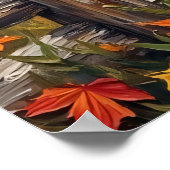 Levendige Herfst: Sasquatch en het hert Poster (Hoek)