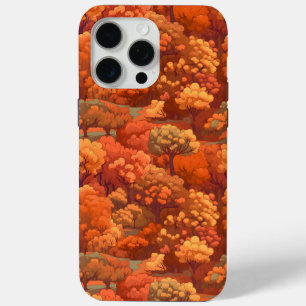 Levendige Herfst Tree Illustration - Autumn Forest iPhone 15 Pro Max Hoesje