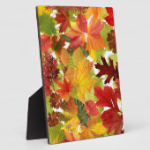 Levendige herfstbladcollage fotoplaat (Zijkant)