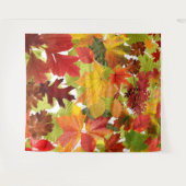 Levendige herfstbladcollage wandkleed (Voorkant (horizontaal))