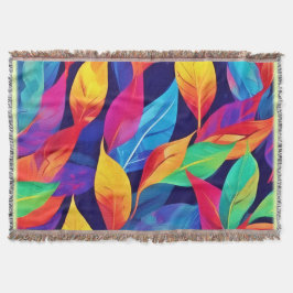 Levendige Herfstbladeren Abstracte Kunst Deken