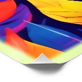 Levendige Herfstbladeren Abstracte Kunst Perfect Poster (Hoek)