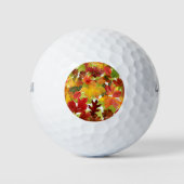 Levendige herfstbladeren collage golfballen (Voorkant)