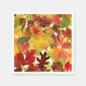 Levendige herfstbladeren collage servet (Voorkant)