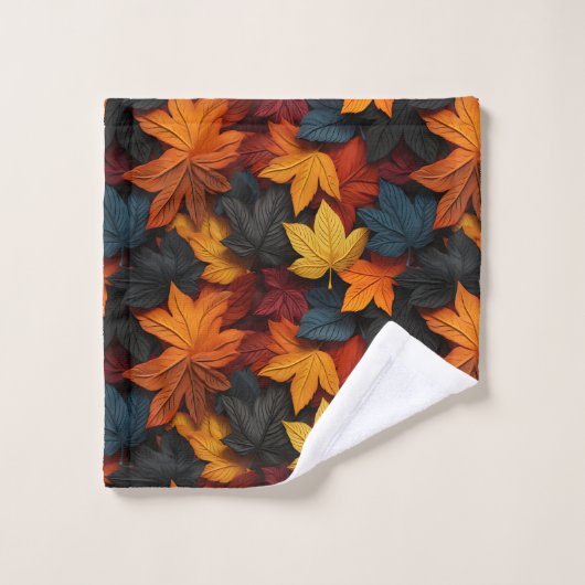 Levendige herfstbladeren - een uitbarsting van her bad handdoek (Wasdoekje)