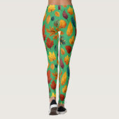 Levendige herfstbladeren leggings (Achterkant)