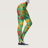 Levendige herfstbladeren leggings (Rechts)