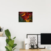 Levendige herfstbladeren poster (Thuiskantoor)