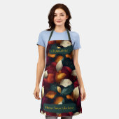 Levendige herfstbladeren Schort met aangepaste naa (Gedragen)