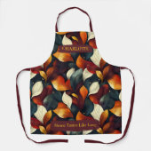 Levendige herfstbladeren Schort met aangepaste naa (Voorkant)