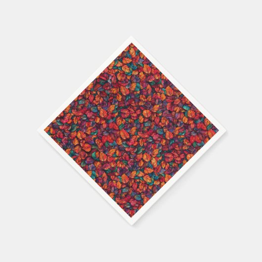 Levendige herfstbladeren servet (Hoek)