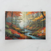 Levendige herfstbos Herfst fluistert typografie Feestdagen Kaart (Binnen)