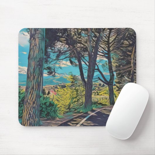 Levendige herfstpad mousepad muismat (Met muis)