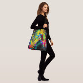 Levendige herfstschoonheid crossbody tas (Op model)