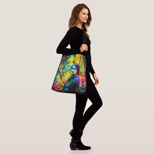 Levendige herfstschoonheid crossbody tas (Op model)