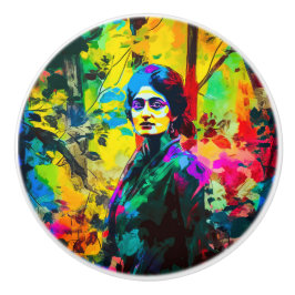 Levendige herfstschoonheid keramische knop