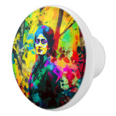 Levendige herfstschoonheid keramische knop (Rechts)