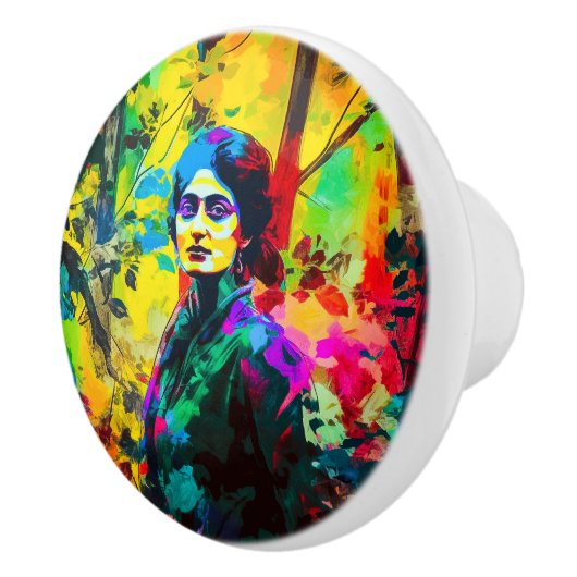 Levendige herfstschoonheid keramische knop (Rechts)