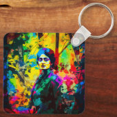 Levendige herfstschoonheid sleutelhanger (Achterkant)