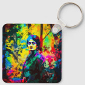 Levendige herfstschoonheid sleutelhanger (Achterkant)