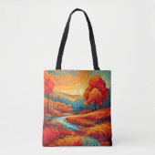 Levendige herfstsfeer in Fall River Tote Bag (Voorkant)