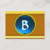 LEVENDIGE HERINNERING2 MONOGRAM edelsteen blauw Visitekaartje (Achterkant)