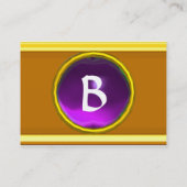 LEVENDIGE HERINNERING2 MONOGRAM paars violet Visitekaartje (Achterkant)