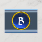 LEVENDIGE HERINNERING3 MONOGRAM edelsteen  blauw Visitekaartje (Achterkant)